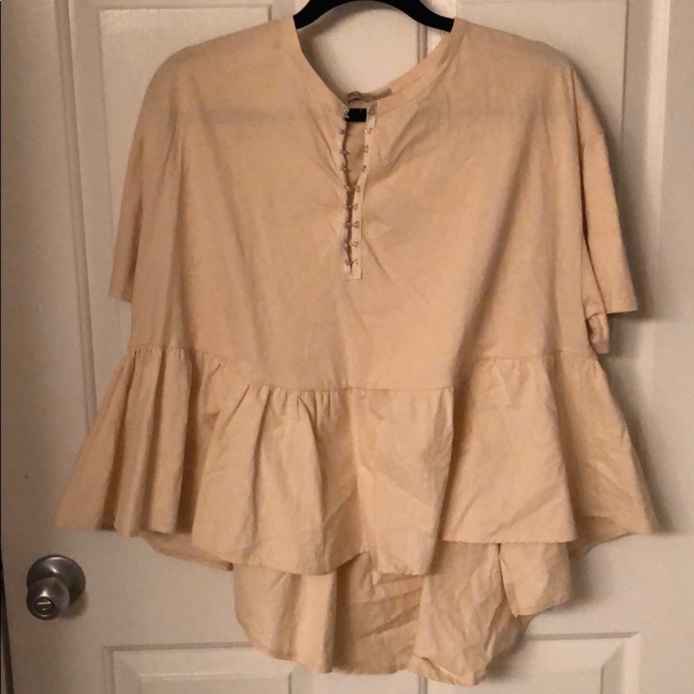 Zara nude flared top